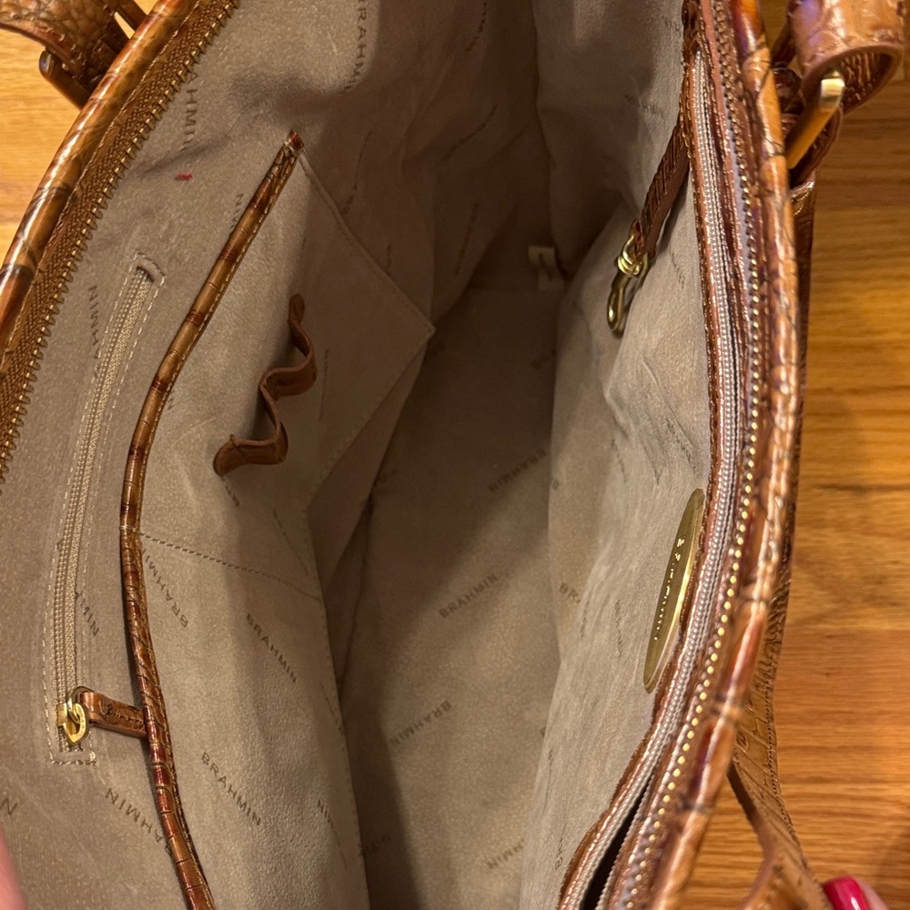 Brahmin Tan Crocodile Embossed Tote - Picture 3 of 3